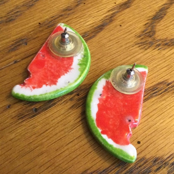 Watermelon earrings - Picture 2 of 2